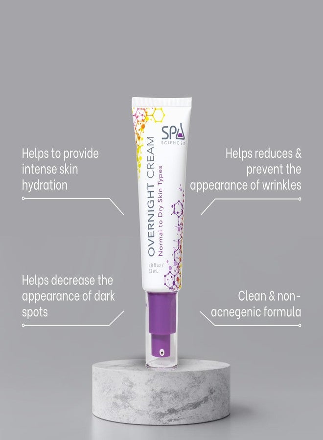 Spa Sciences - Overnight Cream For Normal to Dry Skin Types - Made in the USA- Rejuvenating Formula - With Ceramides, Hyaluronic Acid, Bakuchiol and Squalane - Restore, Hydrate, Nourish - Vegan -1.8oz - Image 4